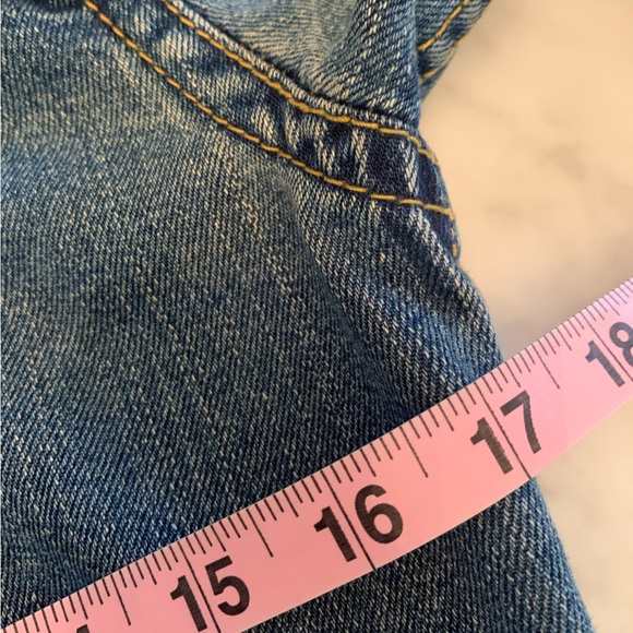 Vintage  Y2K Levi’s jean jkt with knit cuffs and waist zip front size S - Picture 8 of 9